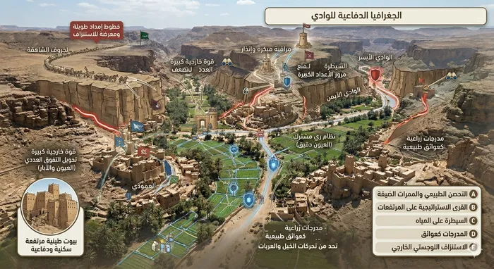 الجغرافيا الدفاعية للوادي