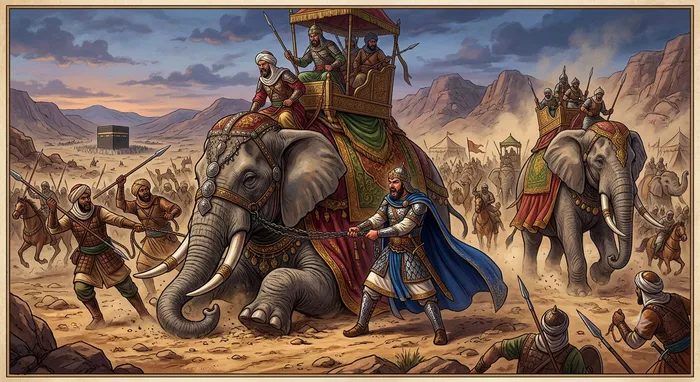 The Elephant Refuses to Move Toward the Kaaba
