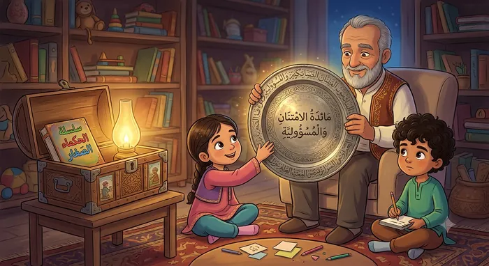 The Grandfather Explains to His Grandchildren the Meaning of the Table of Gratitude and Responsibility